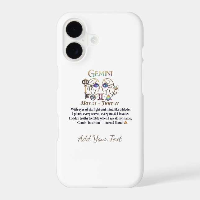 Gemini Intuition The Eternal flame iPhone Case (Back)