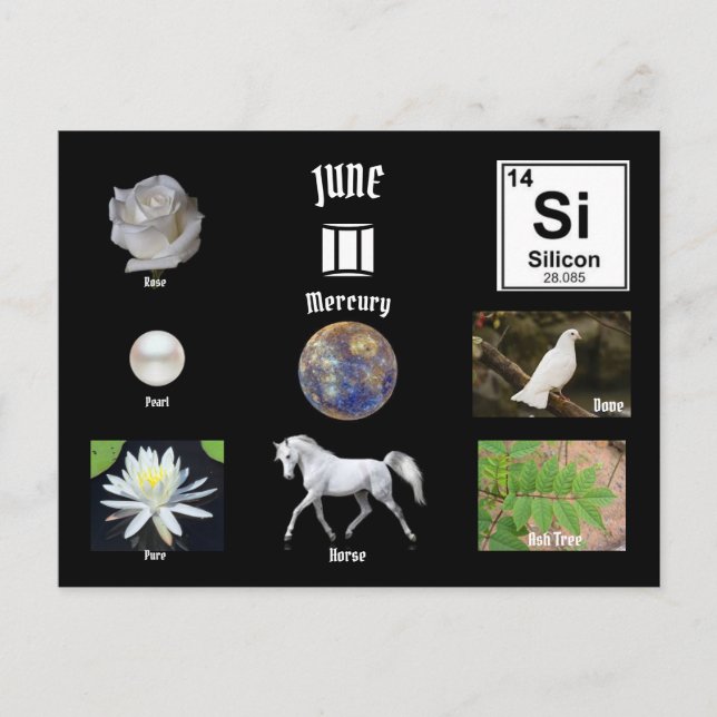 Gemini June Birth month  Postcard (Front)