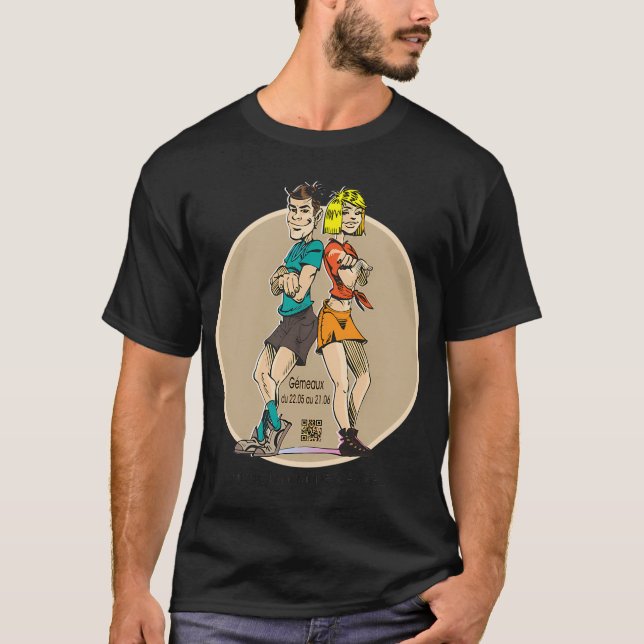 Gemini man horoscope T-Shirt (Front)
