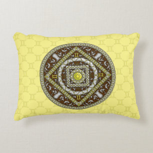 Gemini Mandala Accent Pillow