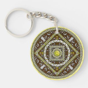 Gemini Mandala Acrylic Keychain