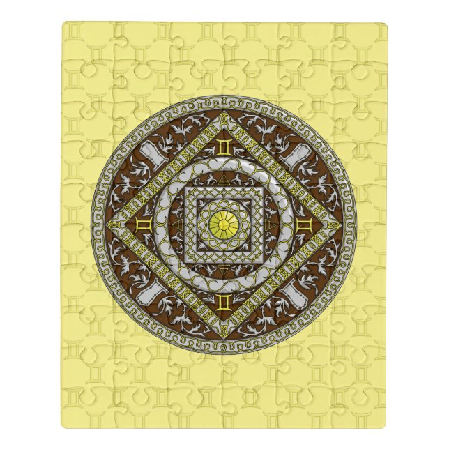 Gemini Mandala Acrylic Puzzle (Puzzle Vertical)