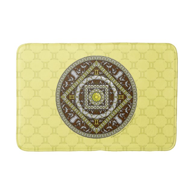 Gemini Mandala Bath Mat (Front)