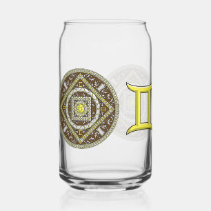 Gemini Mandala Can Glass