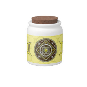 Gemini Mandala Candy Jar
