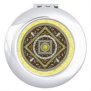 Gemini Mandala Compact Mirror
