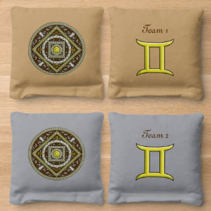 Gemini Mandala Cornhole Bags
