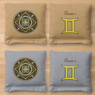 Gemini Mandala Cornhole Bags