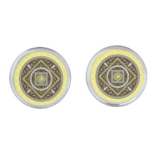 Gemini Mandala Cuff Links
