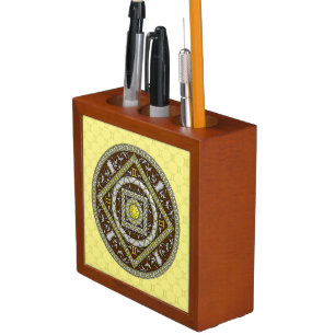Gemini Mandala Desk Organizer