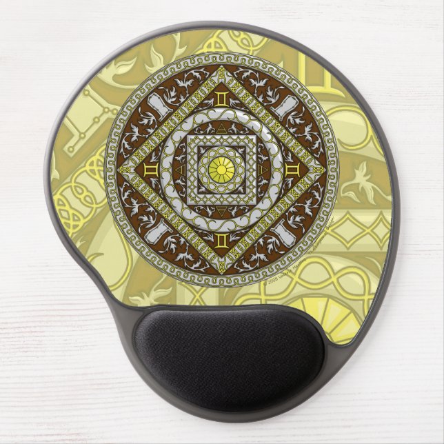 Gemini Mandala Gel Mousepad (Front)