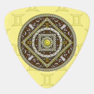 Gemini Mandala Guitar Pick