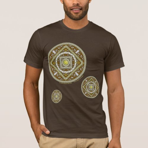 Gemini Mandala Mens Dark Shirt