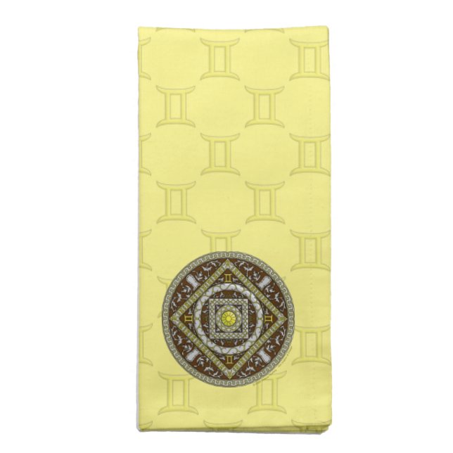 Gemini Mandala Napkin (Folded)