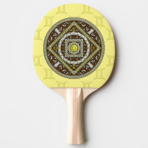 Gemini Mandala Ping Pong Paddle