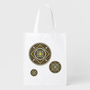 Gemini Mandala Reusable Grocery Bag