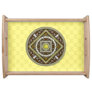 Gemini Mandala Serving Tray