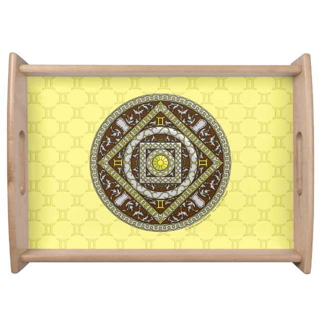 Gemini Mandala Serving Tray (Front)