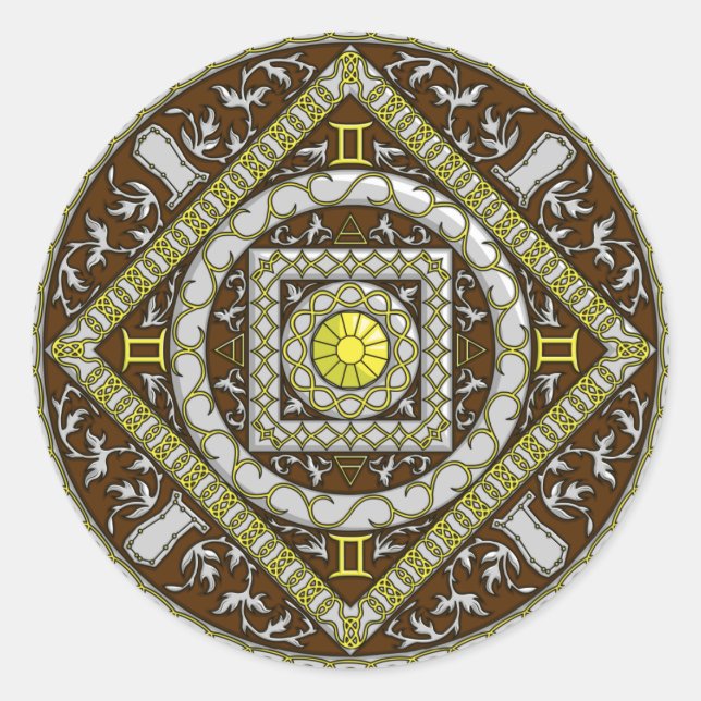 Gemini Mandala Sticker (Front)
