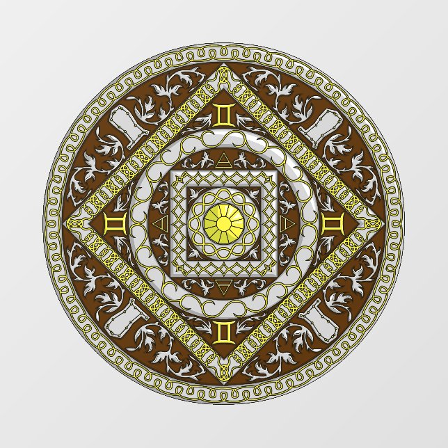 Gemini Mandala Wall Decal (Front)