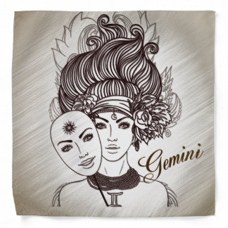 Gemini Masked Lady Zodiac Bandana