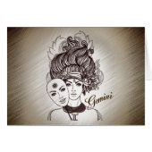 Gemini Masked Lady Zodiac Rustic (Front Horizontal)