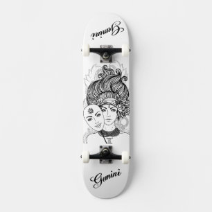 Gemini Masked Lady Zodiac Skateboard