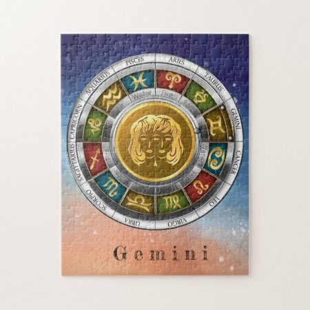 Gemini (may 21-june 20). Zodiac Signs. Jigsaw Puzzle