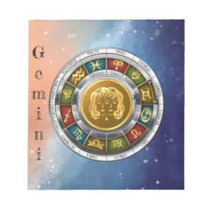 Gemini (May 21-June 20). Zodiac Signs. Notepad