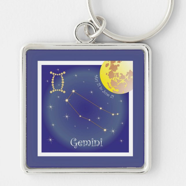 Gemini May 21 to June 21 Schlüsselanhänger Keychain (Front)