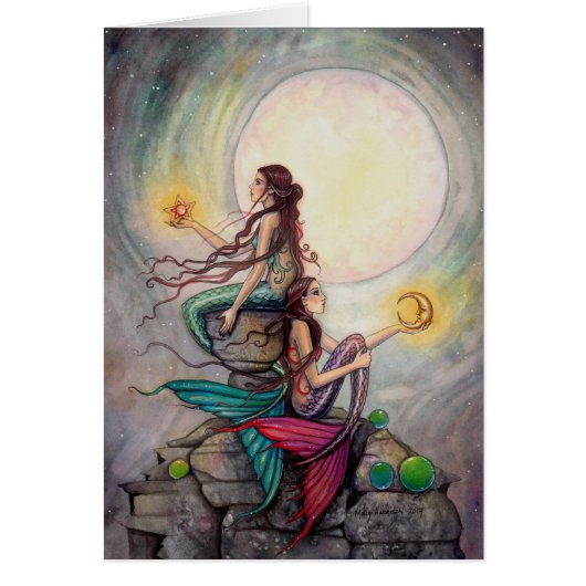 Gemini Mermaids Fantasy Art Cards (Front)