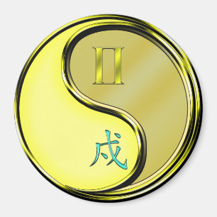 Gemini & Metal Dog Magnet