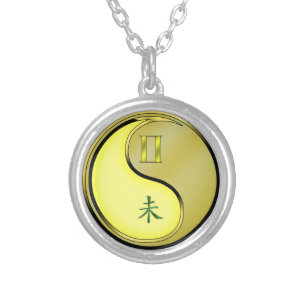 Gemini & Metal Goat Silver Plated Necklace