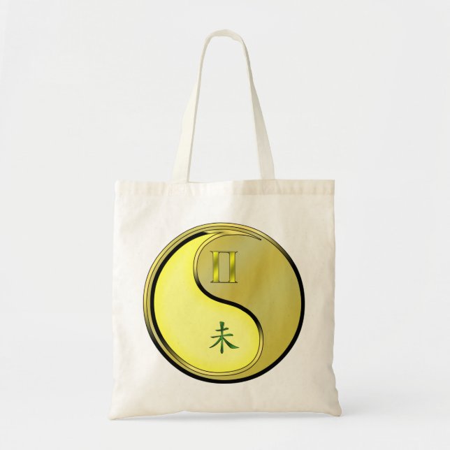 Gemini & Metal Goat Tote Bag (Front)