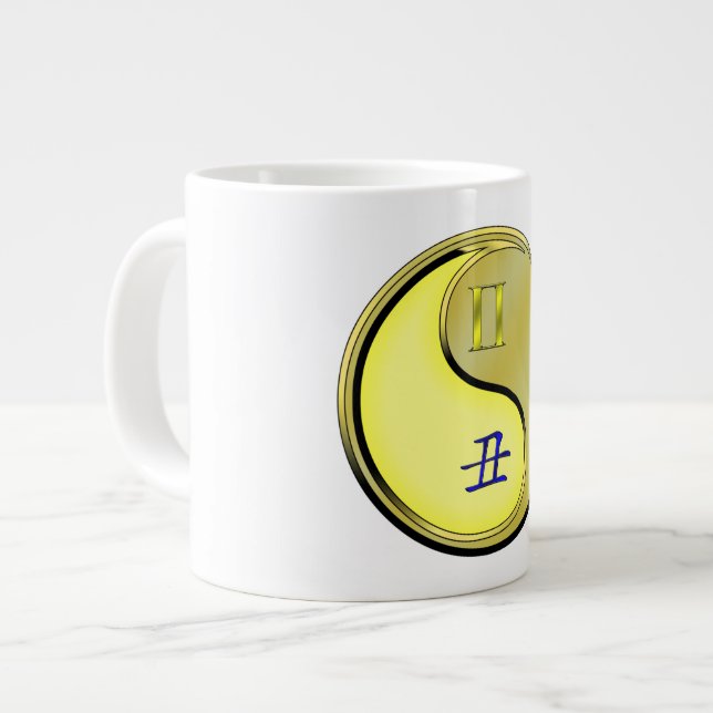 Gemini & Metal Ox Giant Coffee Mug (Front Left)