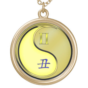 Gemini & Metal Ox Gold Plated Necklace