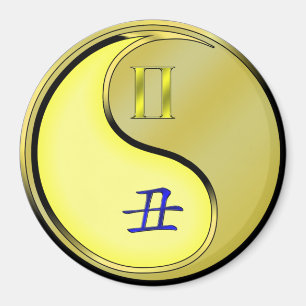 Gemini & Metal Ox Magnet