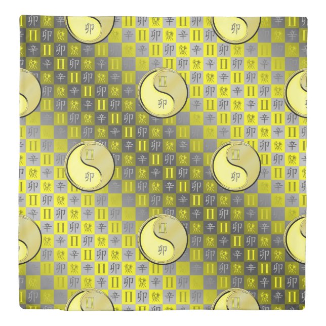 Gemini & Metal Rabbit Duvet Cover (Front)