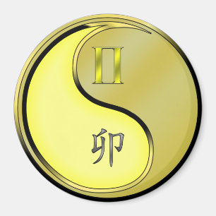 Gemini & Metal Rabbit Magnet