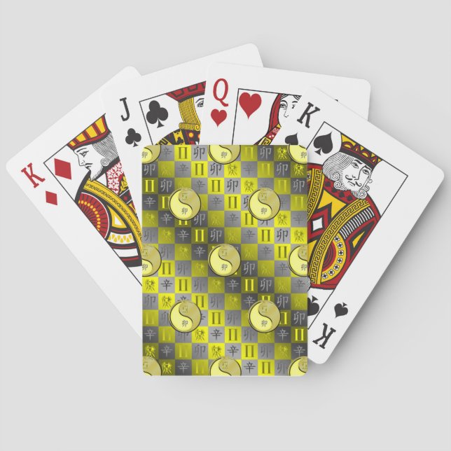 Gemini & Metal Rabbit Poker Cards (Back)