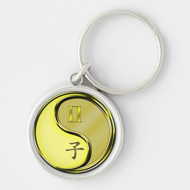 Gemini & Metal Rat Keychain (Front)