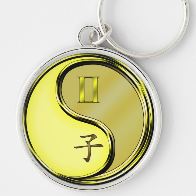 Gemini & Metal Rat Keychain (Front)