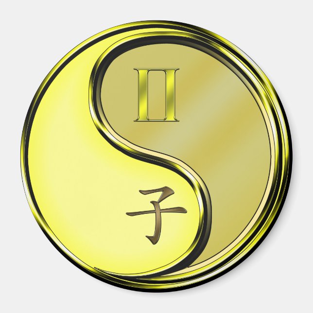 Gemini & Metal Rat Magnet (Front)