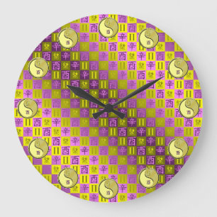 Gemini & Metal Rooster Large Clock
