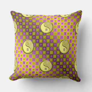 Gemini & Metal Rooster Throw Pillow