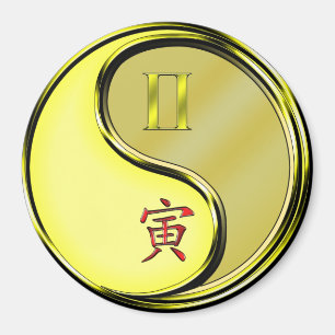 Gemini & Metal Tiger Magnet