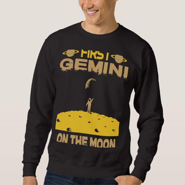 Gemini On The Moon Sweatshirt (Front)