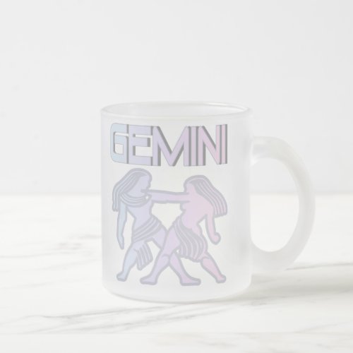 Gemini Pastels Frosted Glass Coffee Mug