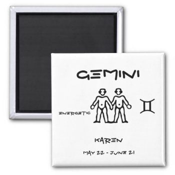 Gemini Personalize Magnet by Lynnes_creations at Zazzle