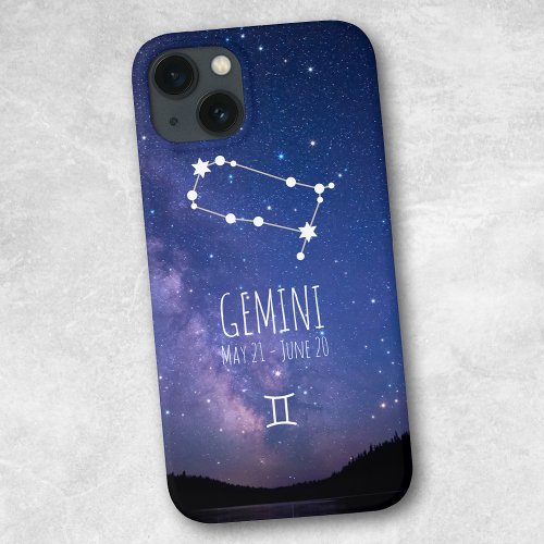 Gemini  Personalized Zodiac Constellation iPhone 13 Case